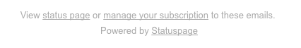 Manage your subscription link in a status notification email.