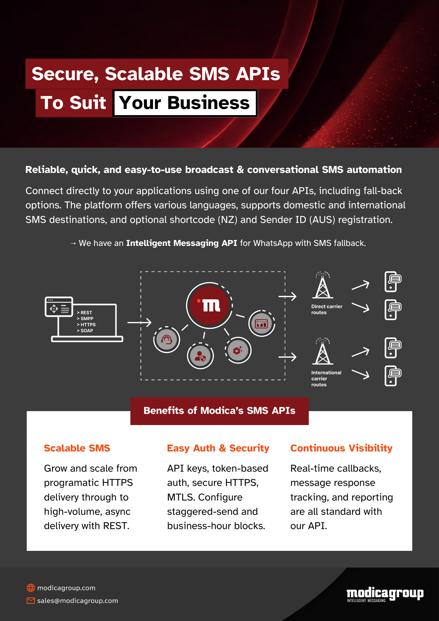 SMS APIs solution sheet preview